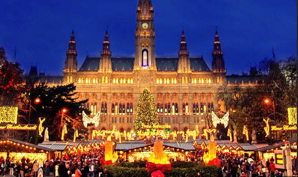city views in Christmas Markets by Train