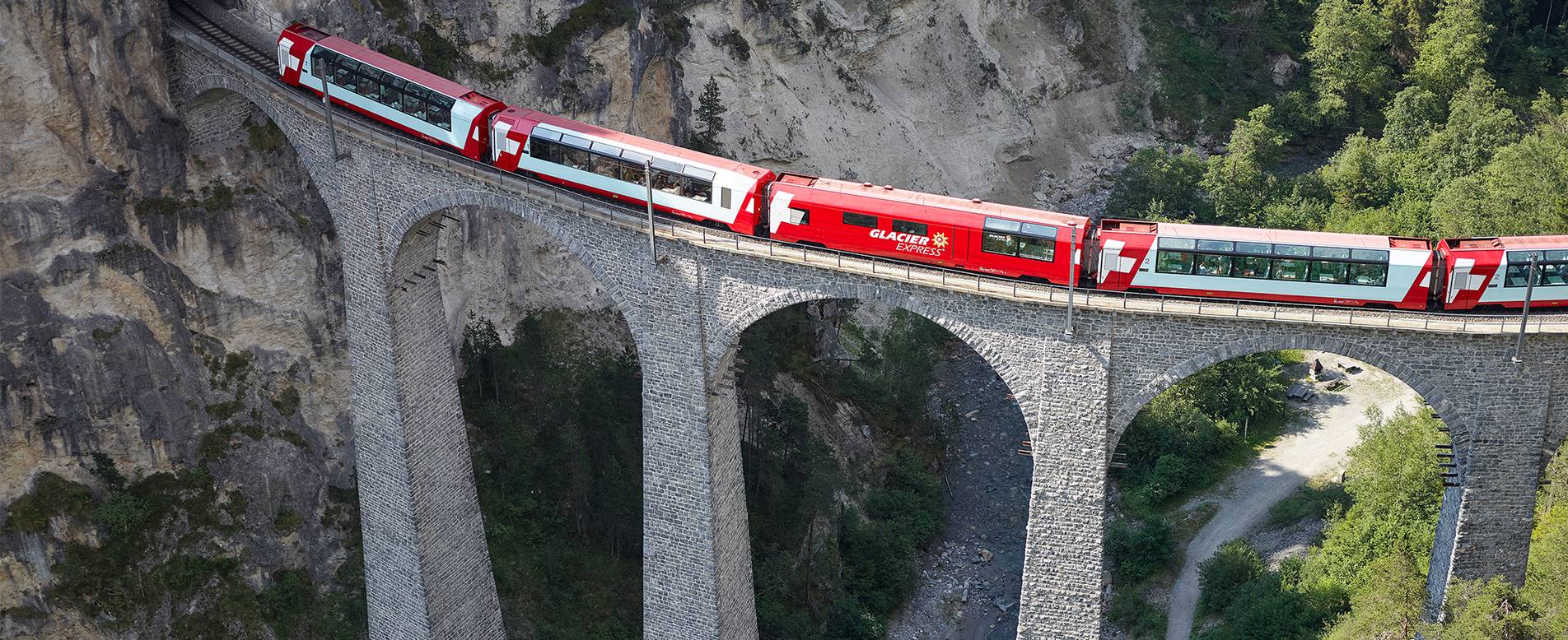 O expresso geleira está entre os mais Viagens de Trem na Europa