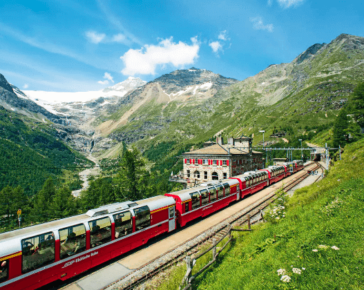 Pemandangan laluan kereta api Eropah terbaik