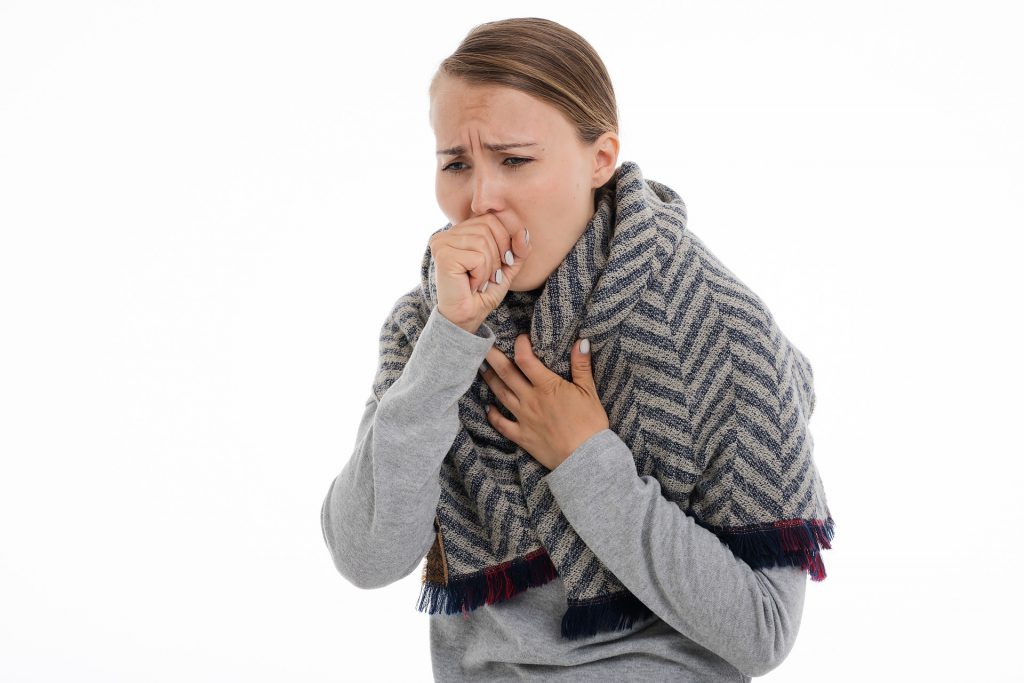 Women coughing