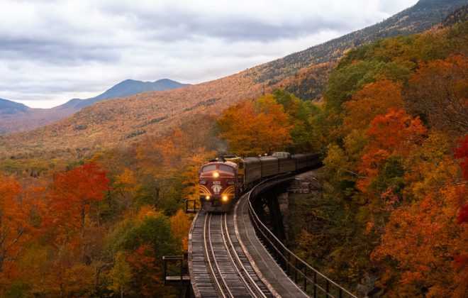 патување со воз на есен
