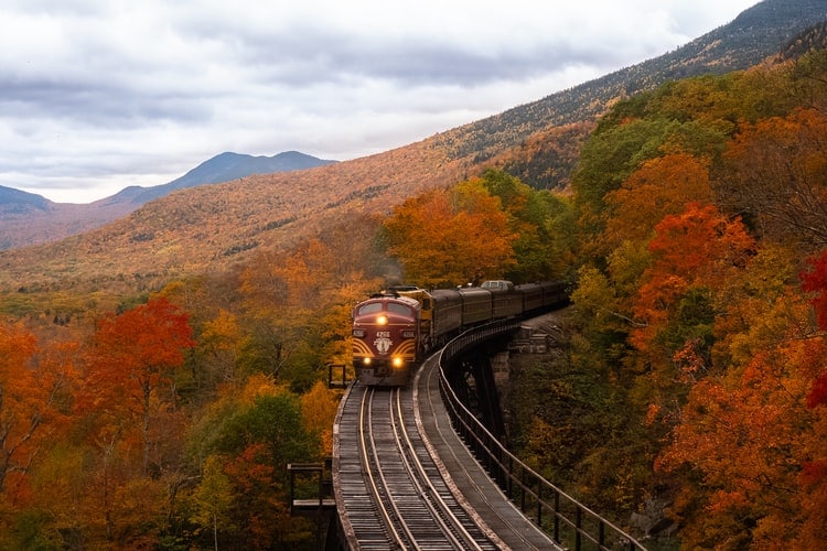 Zugfahrt im Herbst