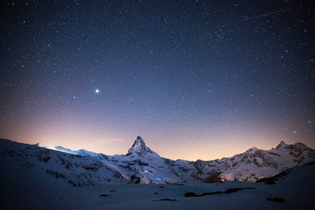 The sky above Matterhorn is a natural wonder of Italy