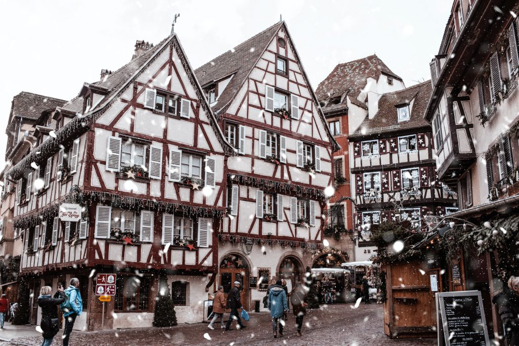 colmar old city center in the winter