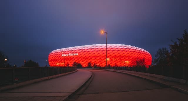 Allianz Arena: Munich, Germany at night