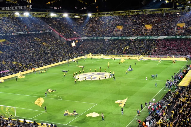 Football Stadium in Dortmund Game opening