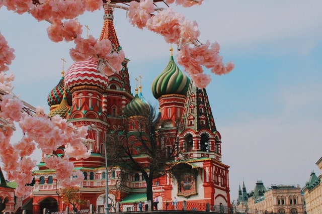 Famous Landmark To Visit By Rail: St. Basil's Cathedral Moscow Russia