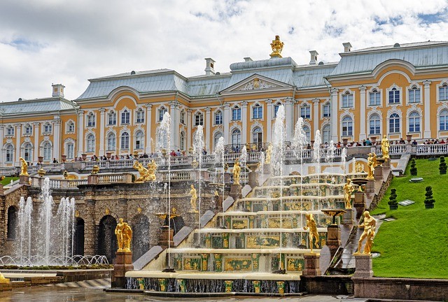 Golden Landmark, The Peterhof Palace In St. Petersburg