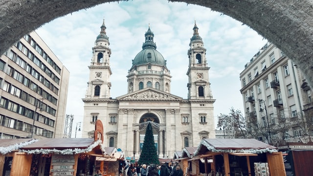 Scenic Charles Cathedral in Vienna