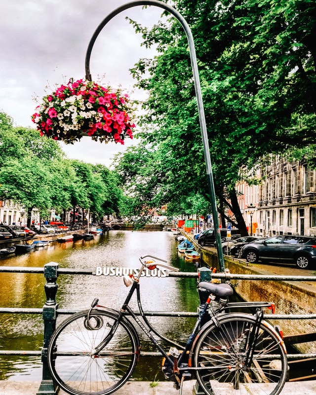 Amsterdam Riverwalk bicycles
