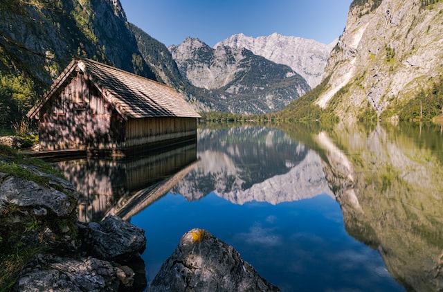Mountain Lake In The Alps