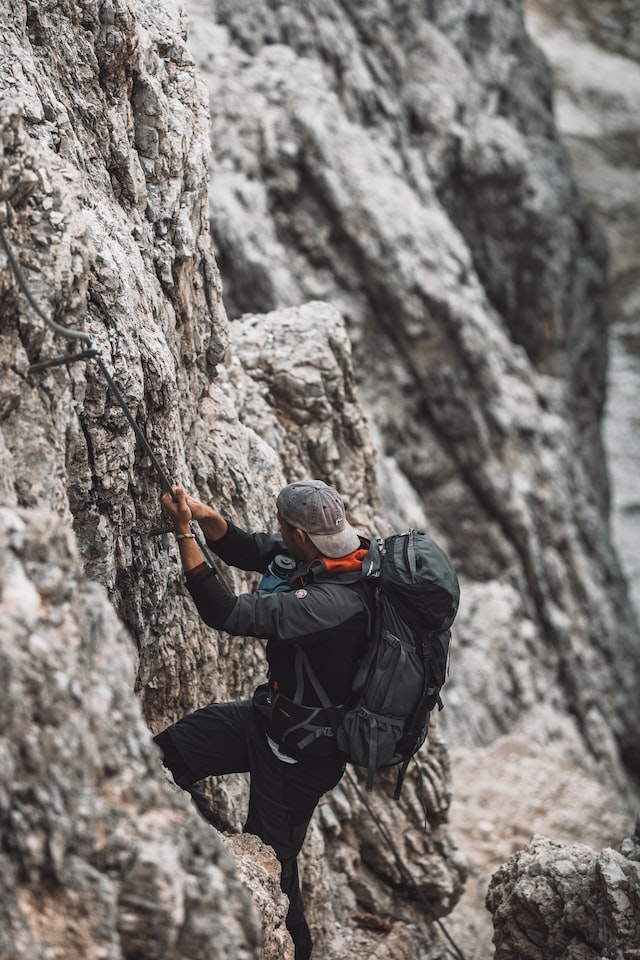 Rock Climbing In Alps 