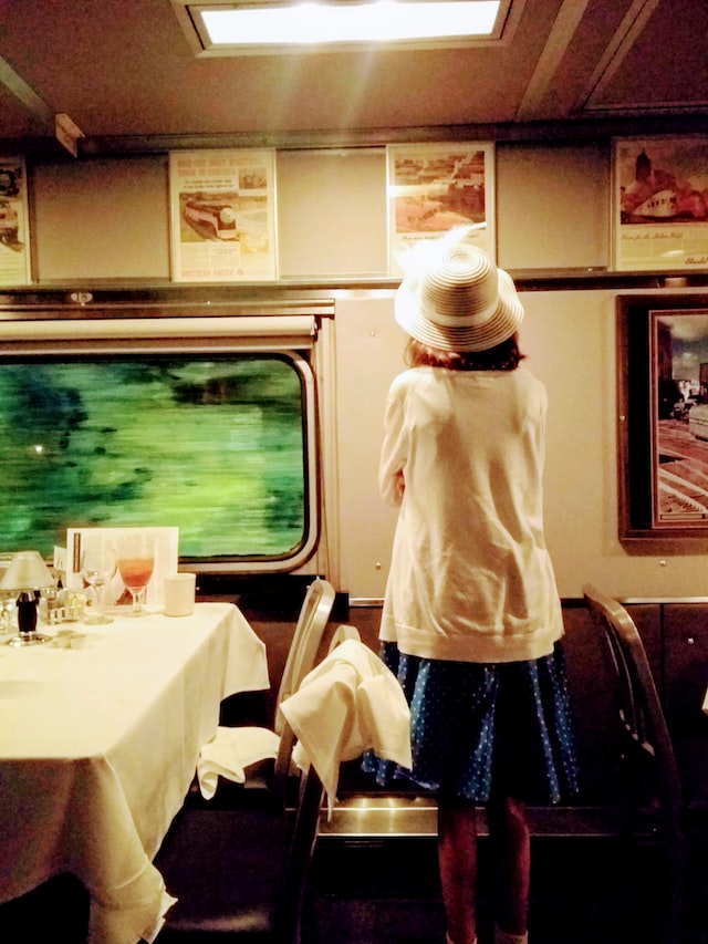 Vintage Photo In The Train Restaurant